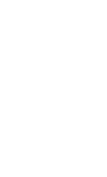 FANTASY, SCI FI & HORROR portraits animals GRIM GReeting CARDS 